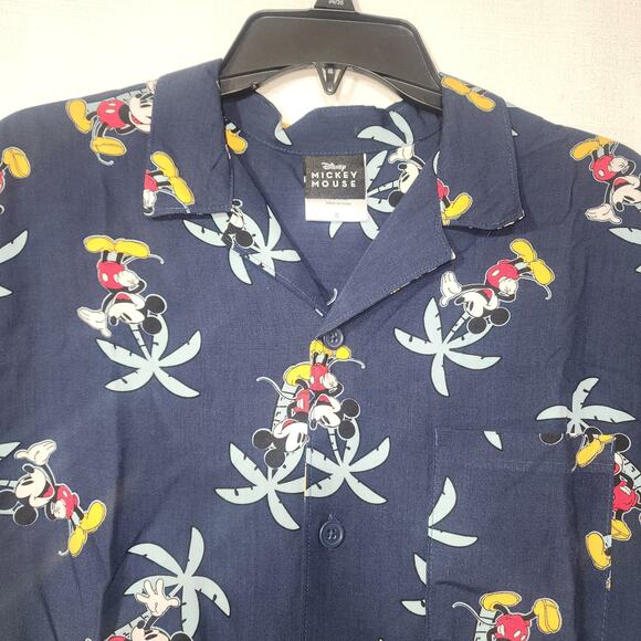 Mickey mouse tropical button down short sleeve shirt size Small - Picture 2 of 6